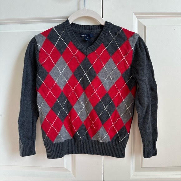 Gap Kids Grey Red Sweater Size Small - Picture 3 of 14